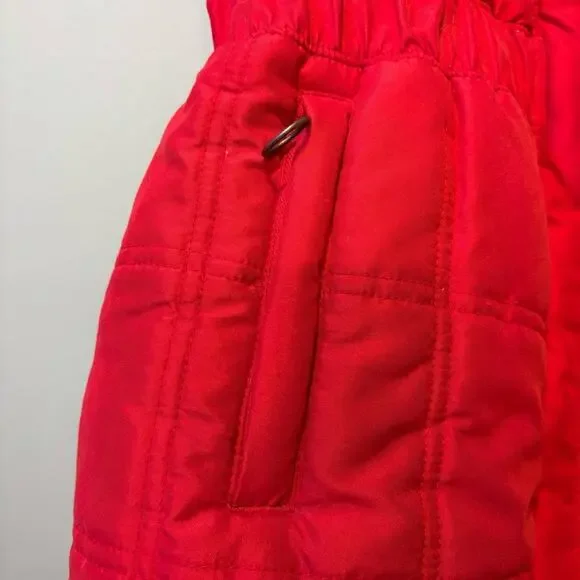 Tulle Women’s Red Cinched Waisted Quilted Vest Size Small - Picture 2 of 12